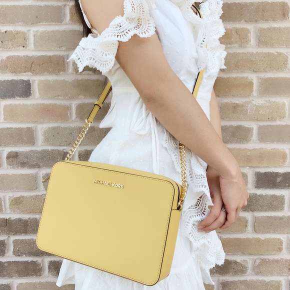 Michael kors Jet set large crossbody Pink Yellow - Picture 3 of 8